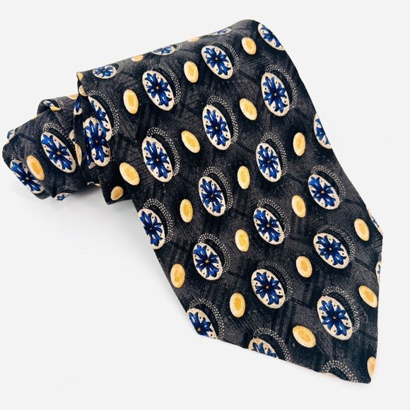 Robert Talbott Best of Class Nordstrom 100% Silk Gray Blue‎ Crosses - Picture 1 of 6